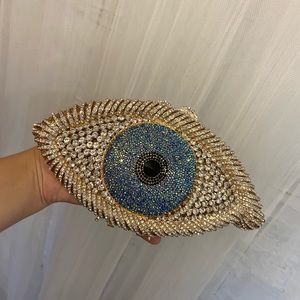 EVIL EYE CRYSTAL CLUTCH